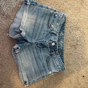 Express Sparkle Distressed Jean Shorts